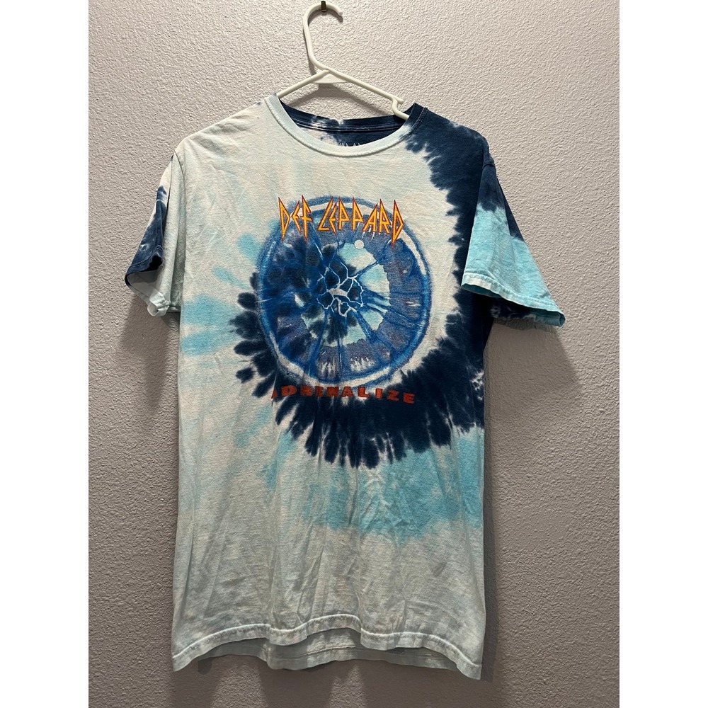 Def Leppard Adrenalize Tie Dye‎ Band Tour Concert Rock T-Shirt Mens S Small